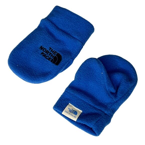 The North Face BABY NUGGET MITT XS Jake Blue Fleece Infant Mittens - Picture 1 of 6